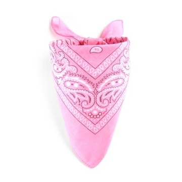 BANDANA CHUSTKA BANDAMA BANDAMKA APASZKA róż