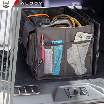 ORGANIZER SAMOCHODOWY DO BAGAŻNIKA SCHOWEK TORBA DO AUTA DUŻY KUFER CZARNY