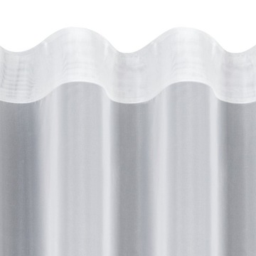 Элегантная штора ФИОЛЕТОВЫЙ, вуаль белая 200Х260 ВОЛНА TAPE 1:2