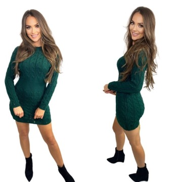 ПЛАТЬЕ-СВИТЕР С ТУНИКОЙ В ЕЛОЧКУ