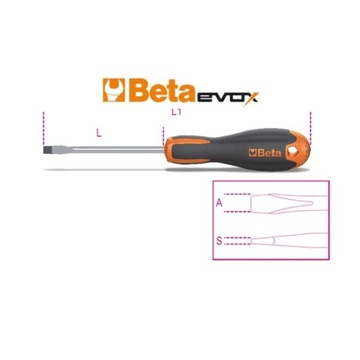Плоская отвертка Evox 1,2x6,5x100 мм, 1201E Beta