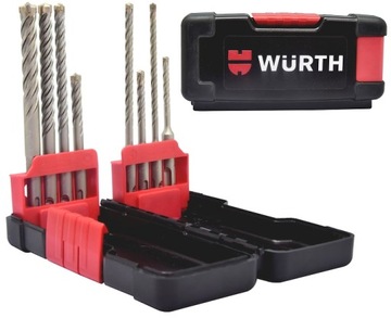 WURTH ZESTAW WIERTEŁ DO BETONU SDS-Plus DO BETONU ZBROJONEGO 8SZT 5-12 mm