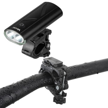 Światło rowerowe lampka LED AKU 1200mAh USB 260lm lampa przednia VAYOX