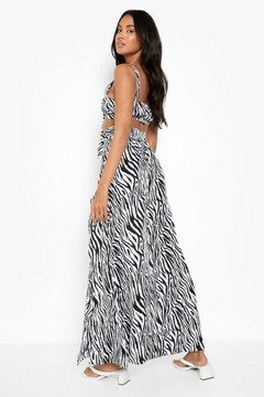 BRALETKA WIĄZANIE ZEBRA 17N NG2__XXL BOOHOO MAXI SPÓDNICA ROZCIĘCIE TOP