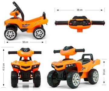 Monster Orange Quad Auto Ride на автомобиле