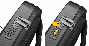 PLECAK MIEJSKI NA LAPTOPA WODOODPORNY BIZNESOWY USB SZYFR TSA IMITI CZARNY