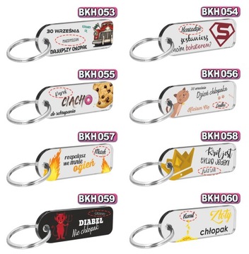 WALENTYNKI NIEGO NIEJ prezent brelok DEDYKACJA