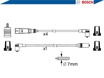 BOSCH PŘÍVODY ZAPALOVACÍ VW 1,8 2,0