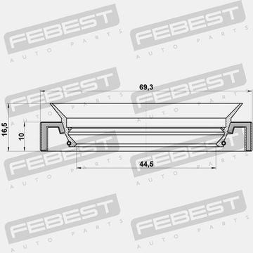 УПЛОТНИТЕЛЬ (46X69X10X16,5) TOYOTA LAND CRUISER