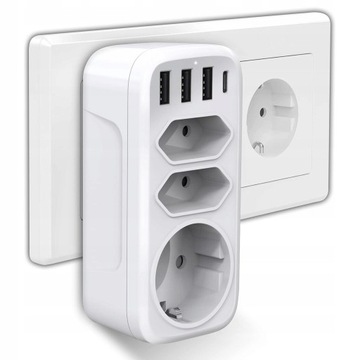 Gogotool Gniazdo USB-C Ładowarka ADAPTER 7w1