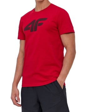 MĘSKI T-SHIRT Z NADRUKIEM 4F KOSZULKA TSM353 L