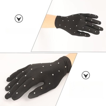 1 ПАРА ПЕРЧАТОК ДЛЯ ФИГУРНОГО КАТАНИЯ ПЕРЧАТКИ ДЛЯ КАТАНИЯ ДЕКОРАТИВНАЯ СЦЕНА GL