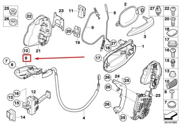 BMW 6 CABRIO E64 FRONTA RIGHT INTERIOR OPENING HANDLE 51417899610 7899610