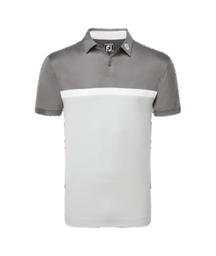 Footjoy Męska Koszulka Polo Golfowa Colour Block Szary XL