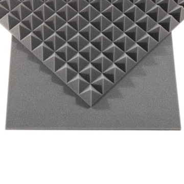 Звукоизоляционный коврик из пенопласта пирамида 4 см - звукоизоляция