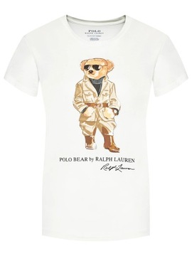 T-SHIRT DAMSKI POLO BEAR RALPH LAUREN ROZ S