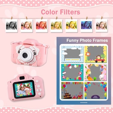 Мини-мультяшная детская цифровая видеокамера 1080P