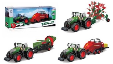 BURAGO 1:43 TRAKTOR Z PRZYCZ