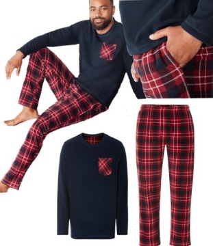 CIEPŁA GRUBA PIŻAMA POLAROWA POLAR KIESZENIE NOWY WZÓR NA PREZENT * XL