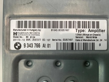 BMW 3 F30 F31 УСИЛИТЕЛЬ АУДИО HARMAN KARDON 9343766