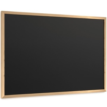 Tablica kredowa czarna 90x60 cm rama drewniana ECO