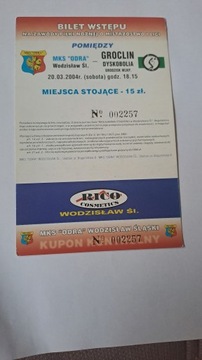 ODRA WODZISŁAW - DYSKOBOLIA GRODZISK WIELKOPOLSKI 20-03-2004