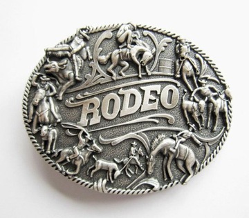 RODEO Ujeżdżanie western klamra stare srebro