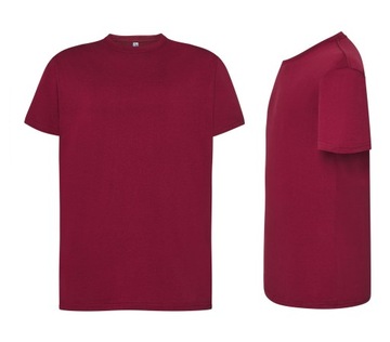 T-SHIRT MĘSKA koszulka bawełniana JHK TSRA-150 burgund BU r. M