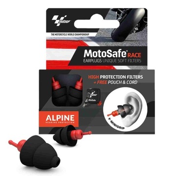 ALPINE MotoSafe Race - MotoGP motocyklowe zatyczki/stopery do uszu