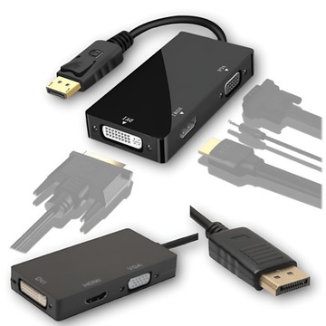 Konwerter z DP DisplayPort na DVI HDMI VGA