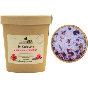 AROMATYCZNA SÓL DO KĄPIELI ŻURAWINA-HIBIKUS 500 G
