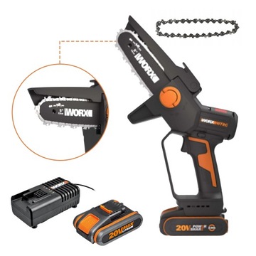 Minipilarka akumulatorowa do gałęzi WORX WG325E 12cm Auto-olejowanie