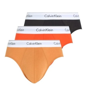 CALVIN KLEIN MĘSKIE MAJTKI SLIPY KOLOROWE Z LOGO 3 PACK M 0Z8A3*