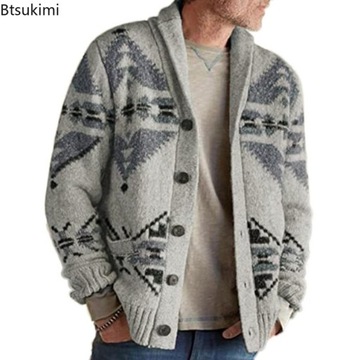 2023 Men's Thick Warm Cardigan Sweaters Oversized