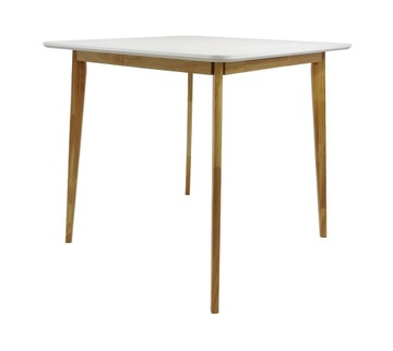 СКАНДИНАВСКИЙ КОМПЛЕКТ МЕБЕЛИ ДЛЯ СТОЛОВОЙ ГОСТИНОЙ 4 Х СТУЛЬЯ СТОЛ 80Х80 БЕЛЫЙ