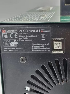 PARKSIDE PESG 120 A1 (1148/22) СВАРОЧНЫЙ МАШИНА
