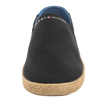 Buty Espadryle Męskie Tommy Hilfiger Espadrille Core Textile Czarne