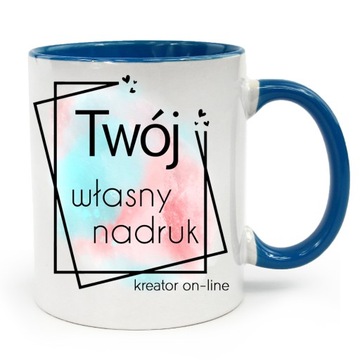 FOTO KUBEK Z TWOIM WŁASNYM ZDJĘCIEM DOWOLNYM NADRUKIEM NAPISEM NA PREZENT