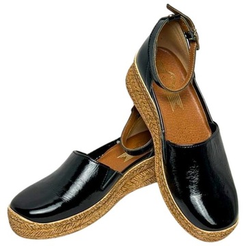 Lemar espadryle damskie czarny naplak rozmiar 40