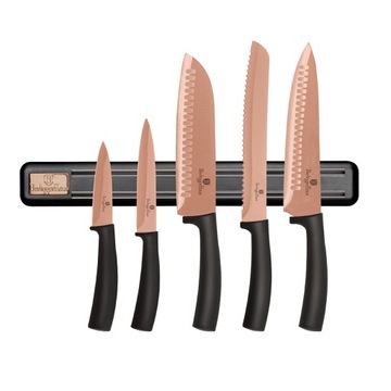 Noze z listwą Berlinger Haus Rosegold 6EL.BH-2614