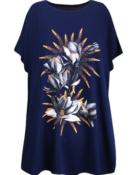 Dłuższa bluzka tunika PLUS SIZE 4XL/5XL