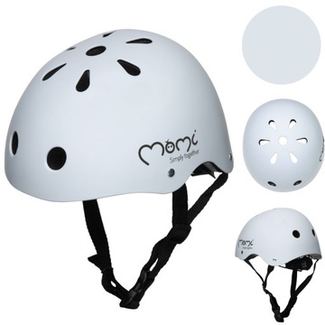 KASK DZIECIĘCY ROWER HULAJNOGA - MoMi MIMI SZARY MAT - ABS EPS 47-58cm