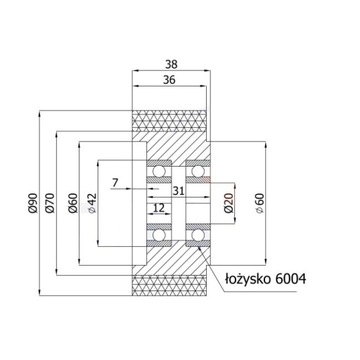 90-38/20 ПОДАЮЩИЙ РОЛИКИ ДЕРЕВА ДЛЯ РОЛИКОВ ФРЕЗЕРНЫХ СТАНКОВ