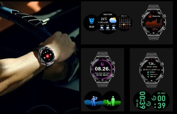 ZEGAREK SMARTWATCH MĘSKI Z ROZMOWAMI Kompas AlwaysON Menu PL bateria 400mAh