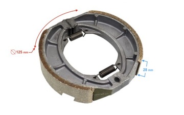 Задние тормозные колодки для мопеда Barton Sprint.