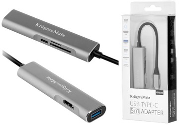 HUB ADAPTER ROZDZIELACZ KRUGER&MATZ MICRO SD USB3.0 USB2.0 TYP C HDMI