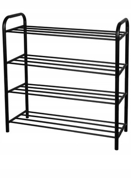 Szafka na buty 4 szczeble 65 x 71,5 x 26 cm czarny