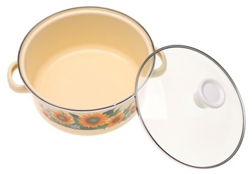 НАБОР ЭМАЛЬНЫХ ГОРШКОВ, 6 шт. Набор эмалированных горшков бежевого цвета 2229