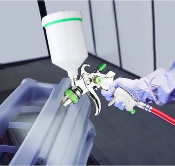 PISTOLET LAKIERNICZY HVLP 2008 DO MALOWANIA 600ml 4X DYSZA 1.3 1.4 1.7 2.0n