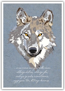 PLAKAT WILK 50x70 abstrakcja POWIEDZENIA poster